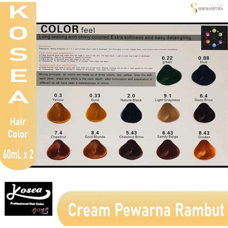 KOSEA Hair Color 60 ml Semir rambut Profesional