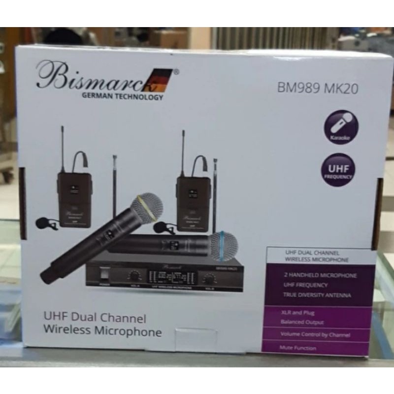Mic Wireless UHF bismarck BM989 MK20