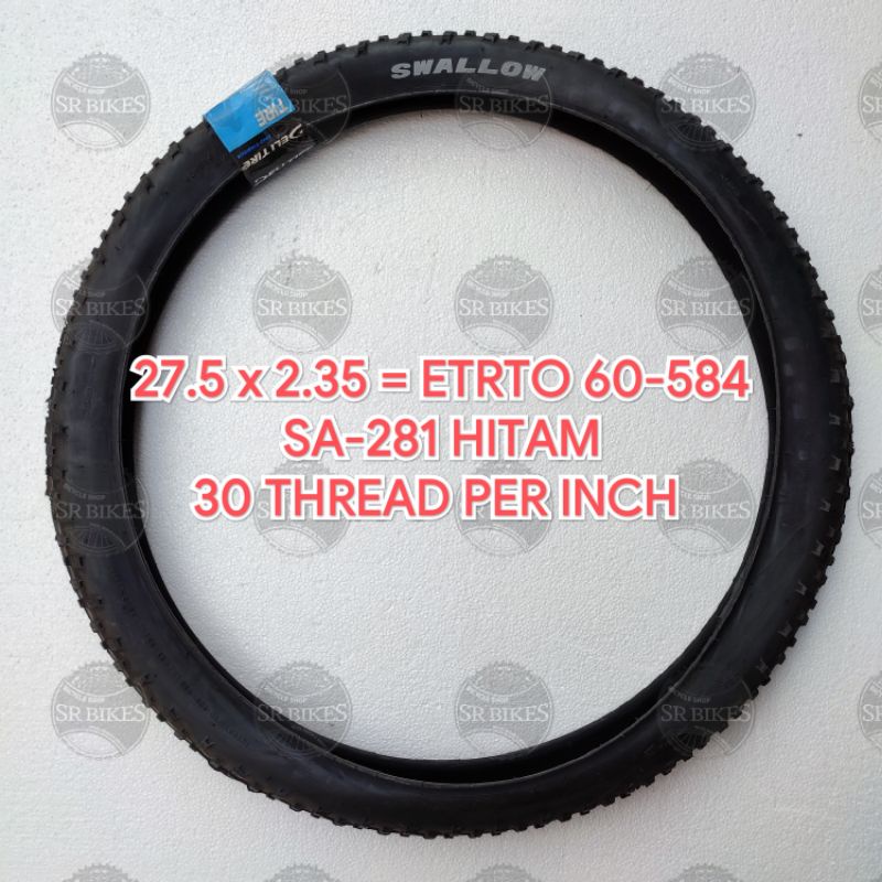 Ban Luar 27.5 x 2.35 Sepeda MTB Gunung. DELI TIRE SWALLOW