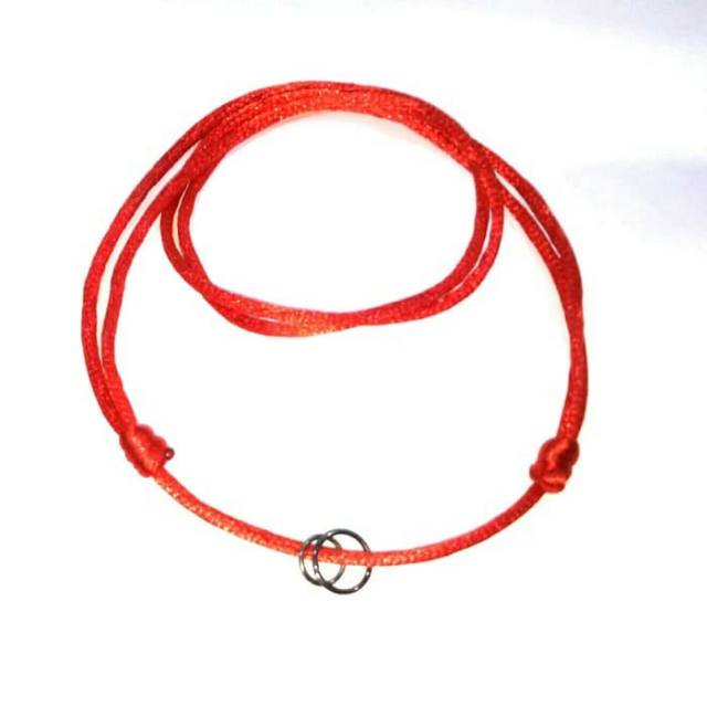 Tali Kalung satin China import high quality Hitam dan Merah