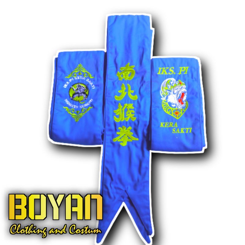 Sabuk Drill Bordir Biru IKSPI Kera Sakti