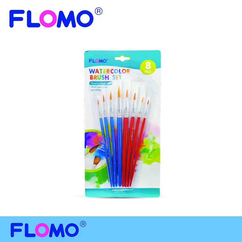 

Asaba Stationery - Flomo Water Color Brush Set Mix ( Blue & Red )