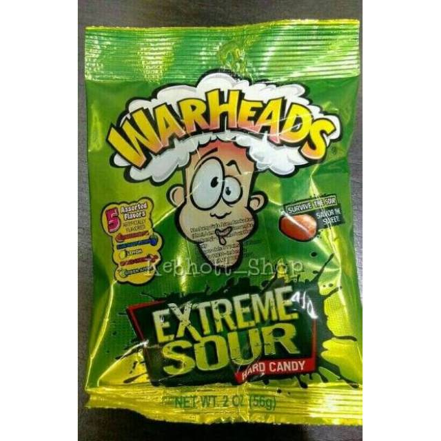 

Warheads warhead War Heads Permen Asem Extreme Sour Candy 56gr