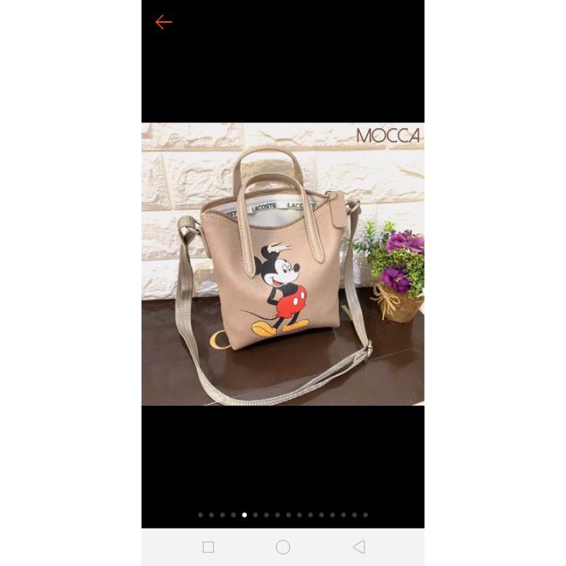 lacoste mini tote bag disney