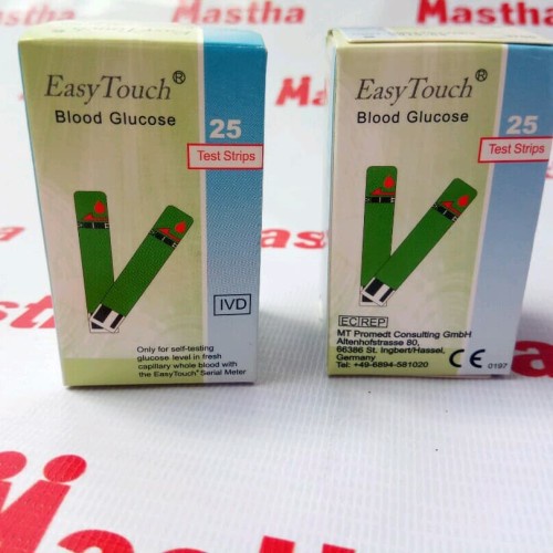 Strip Gula Darah Easy Touch / Stik Gula / Blood Glucose / ET Isi 25s