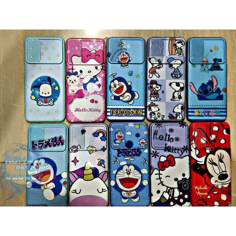 Softcase My choice Aero slide kamera animasi karakter Oppo A54 5G Reno 4F 5F Redmi 8A pro Poco M3 Vivo V20SE Samsung A03S A32 5G V20 se