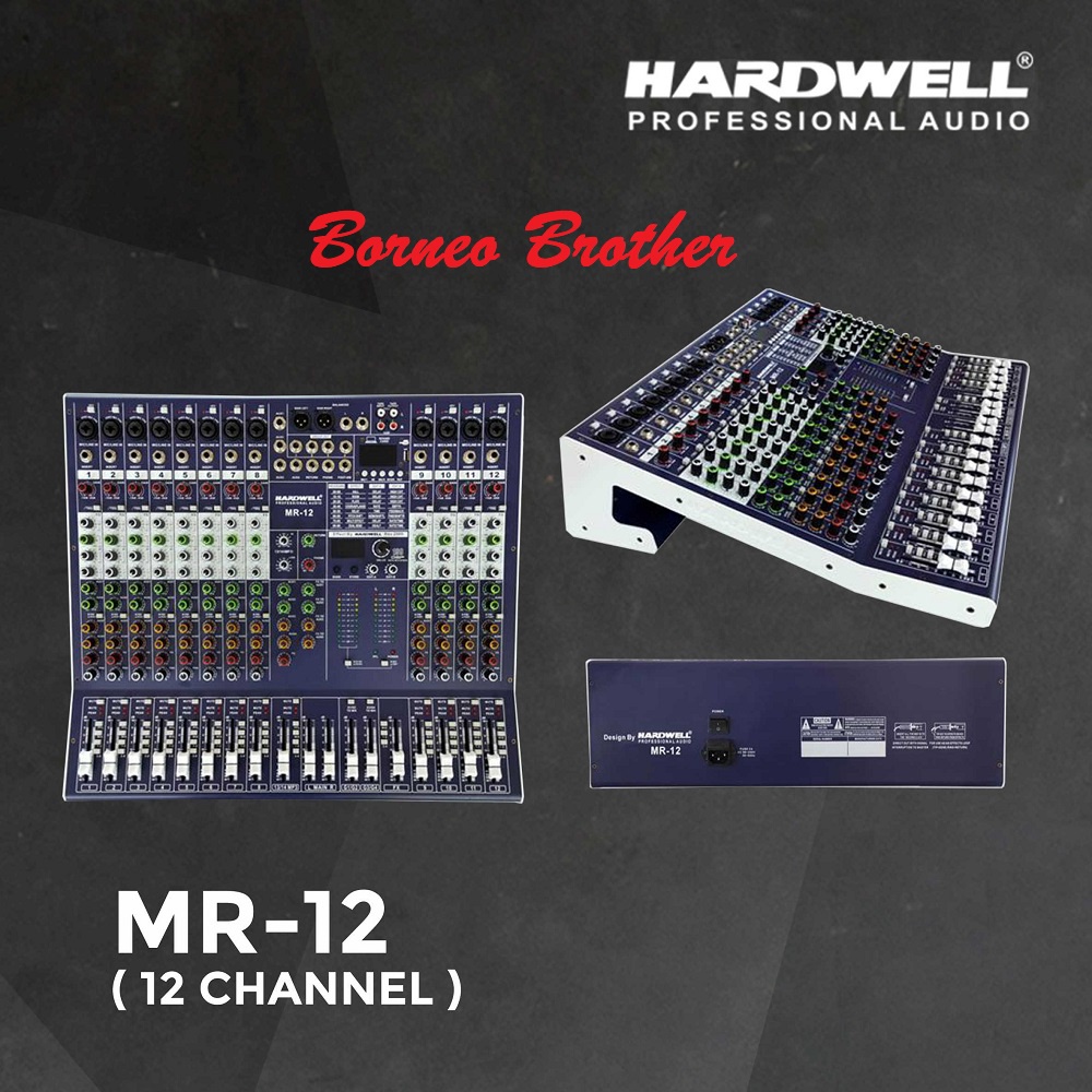 Mixer 12 Channel Hardwell MR 12 MR-12 MR12 Original Usb Audio Interface