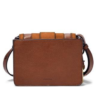 Fossil Wiley Crossbody Leather Caramel Colorblock ZB7963