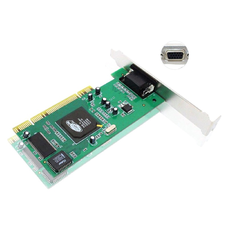 Btsg VGA Video Card ATI Rage XL 8MB PCI VGA Graphics Card Kartu Traktor Multi Display