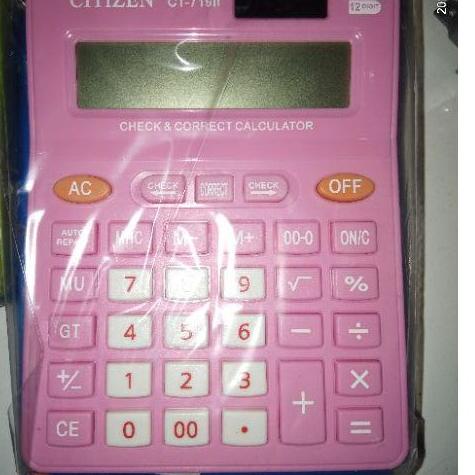 

kalkulator citizen CT-719II Warna warni 12 digit Citizen CT 719 ~