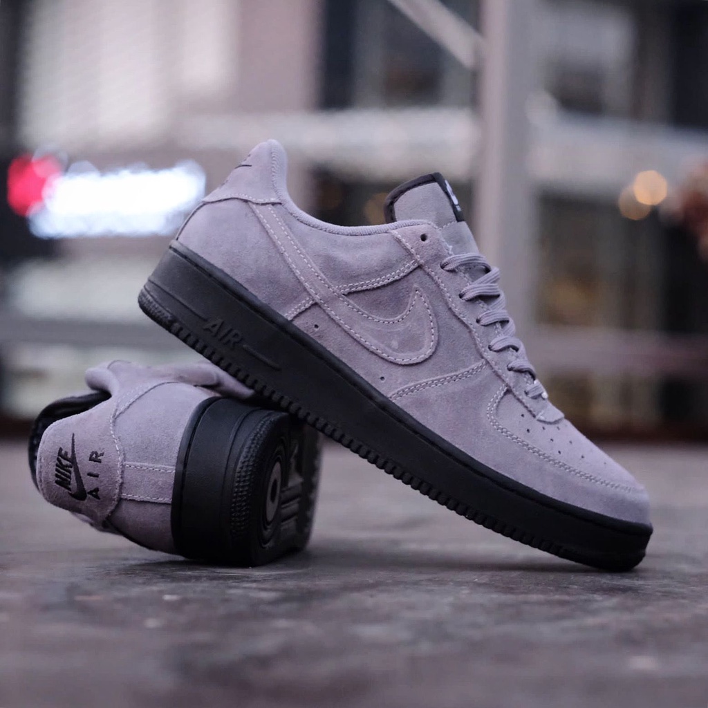 SEPATU NIKE AIR FORCE 1 LOW GREY GREY BLACK ORIGINAL