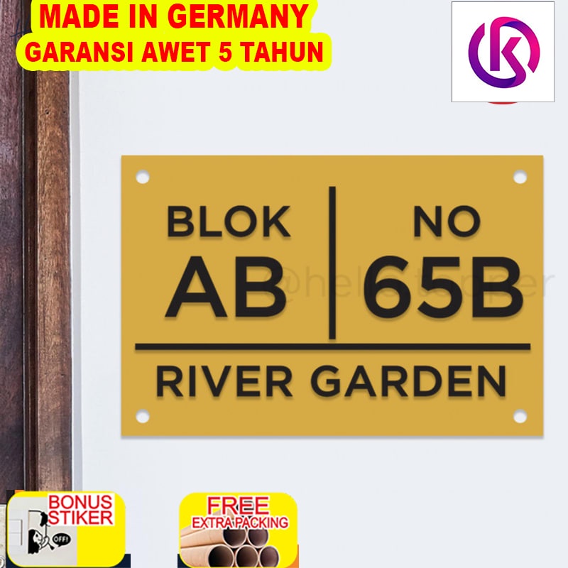 

Promo NOMOR RUMAH KUNING 30x20 MODERN / NOMOR RUMAH ACRYLIC TIMBUL