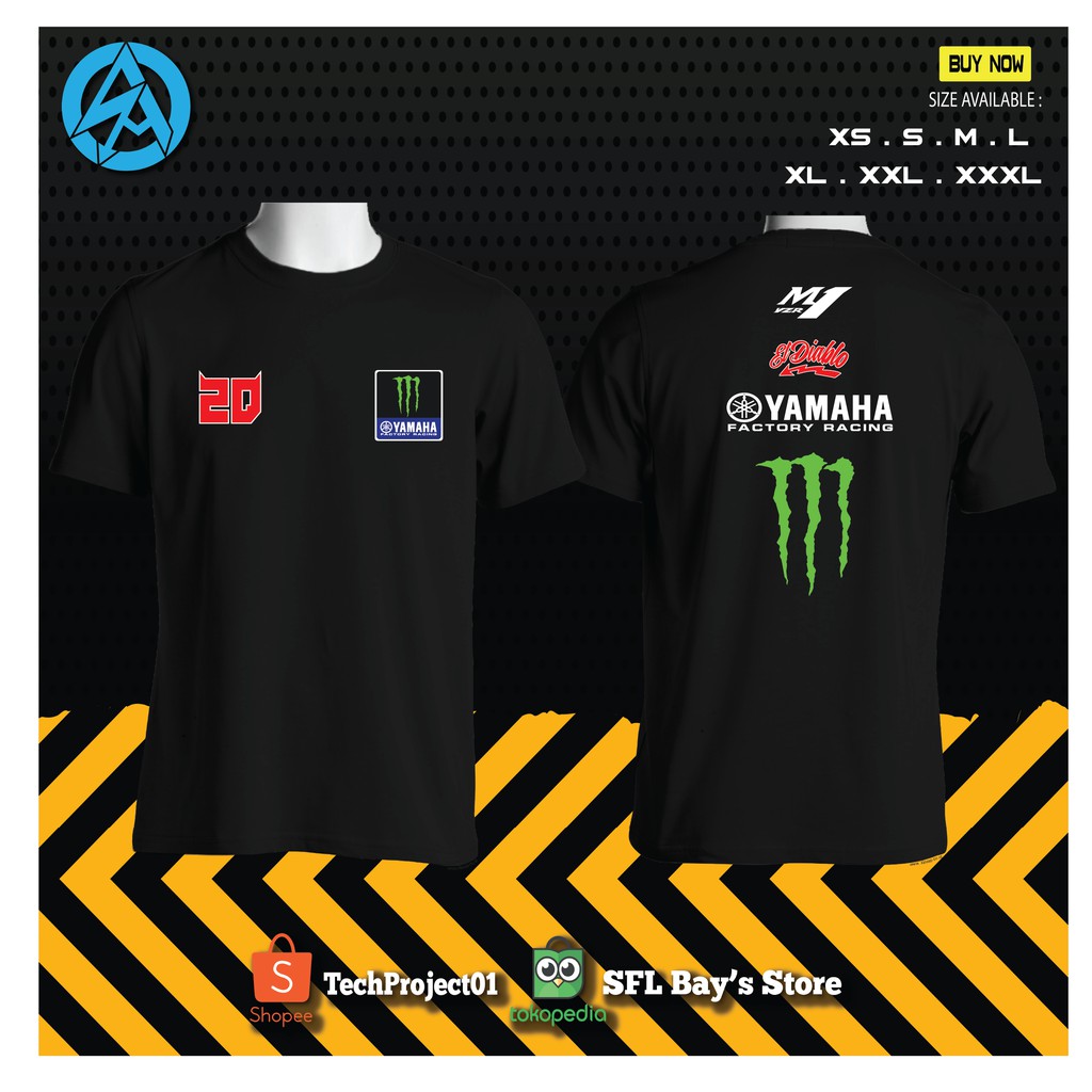 Tshirt Kaos Baju Fabio 20 Yamaha MotoGP Best Quality