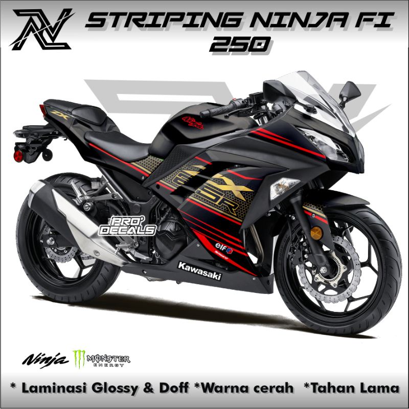 stripping decal stiker Ninja 250fi zx25R