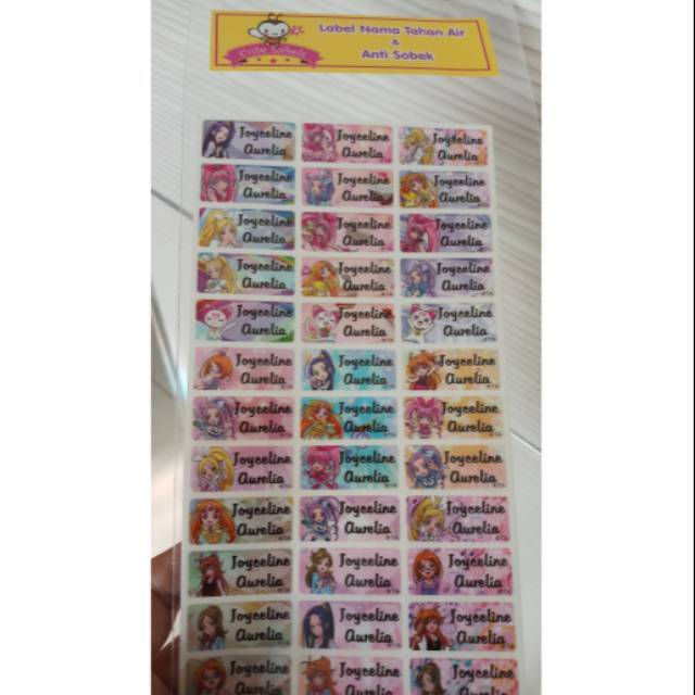 

Sticker/label nama waterproof dan anti sobek motif Manga Girl tw