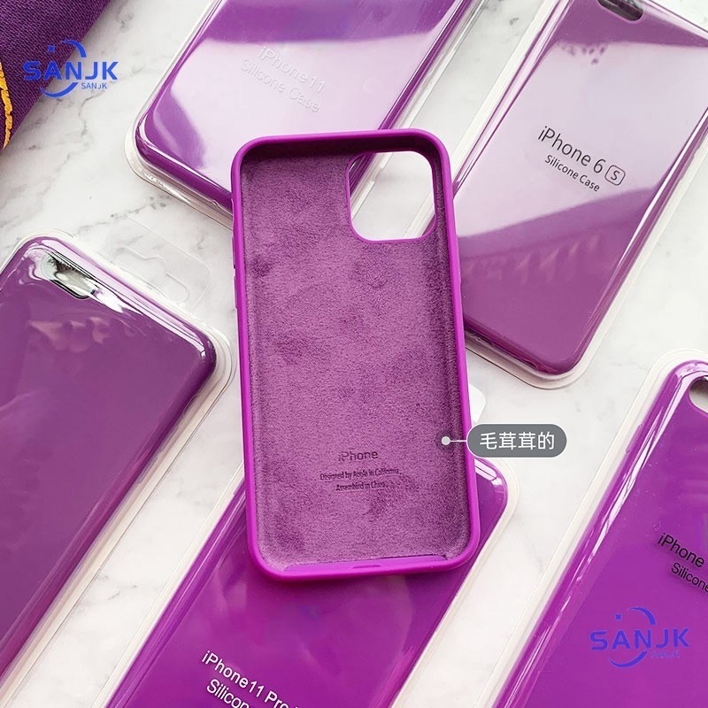 Soft case Bahan Silikon Warna Ungu Untuk iPSE2 11 IP11 Pro Max iP 6s 7P 8 Plus