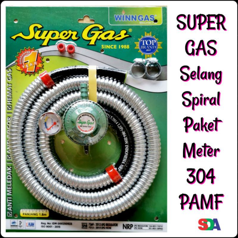 Regulator Paket Amper Super Gas 304 Stainless