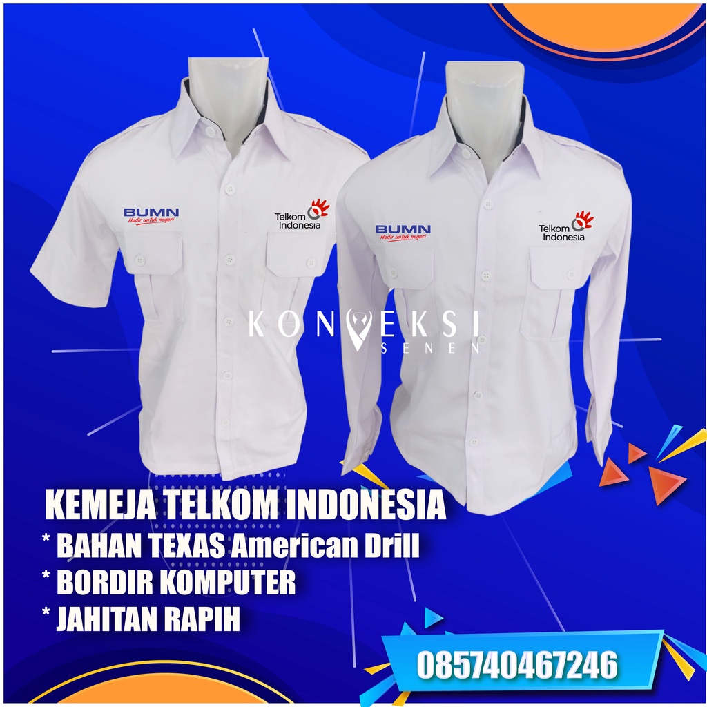 kemeja telkom indonesia | kemeja BUMN full bordir