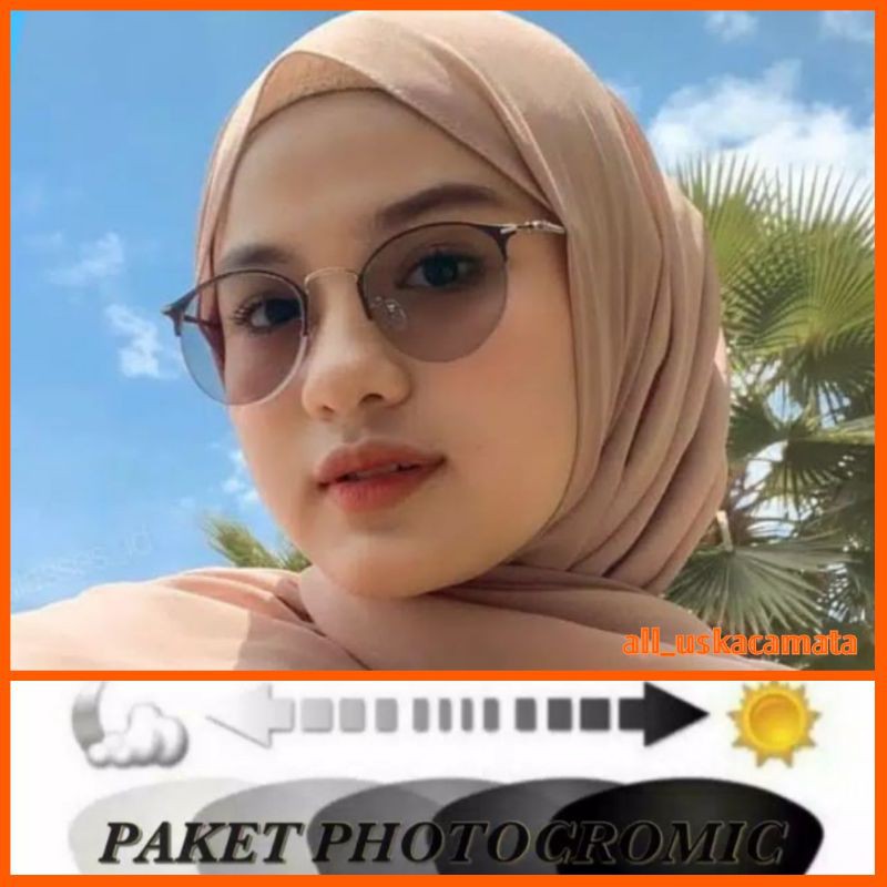 kacamata photocromic wanita PAKET KACAMATA PHOTOCROMIC,MINUS/PLUS/CYLINDER.