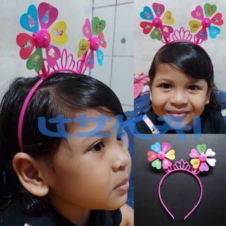 Bando Anak Perempuan Model Kincir Putar Warna Warni Bando Anak Bayi Lucu Aksesoris Souvenir Murah