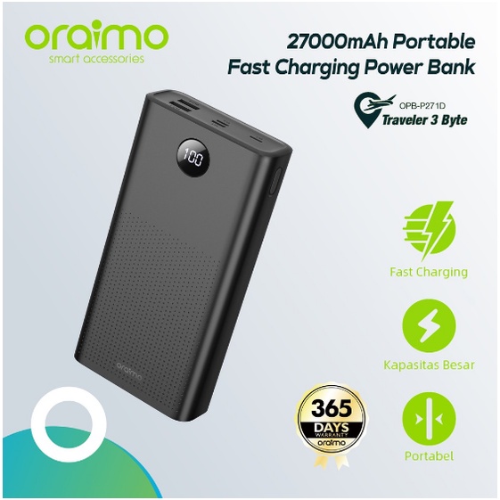 POWER BANK MURAH ORAIMO OPB-271D POWERBANK 27000 MAH