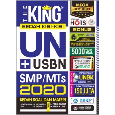 BEST SELLER : BEDAH KISI2 UN SMP/MTS 2020: THE KING-1