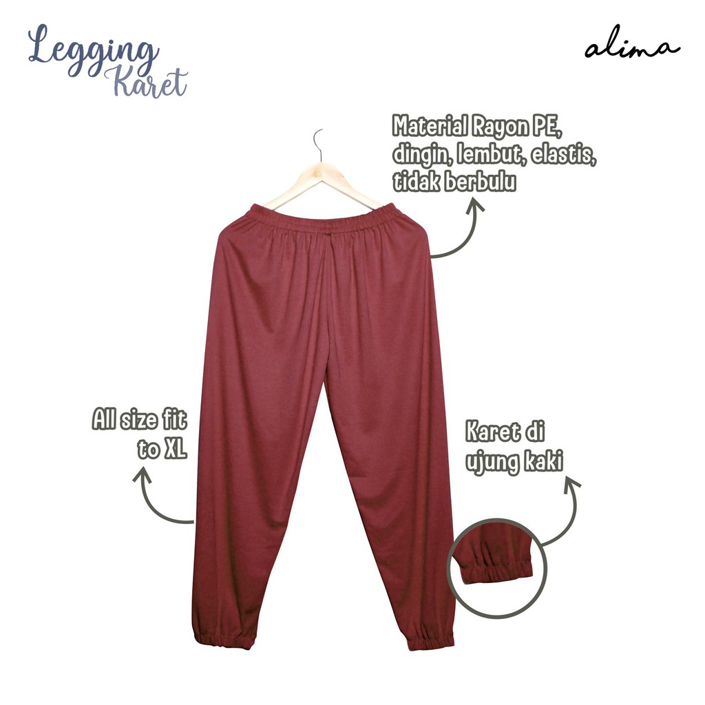 Legging Kaos Celamis Kerut Wanita Dewasa Muslimah By Alima