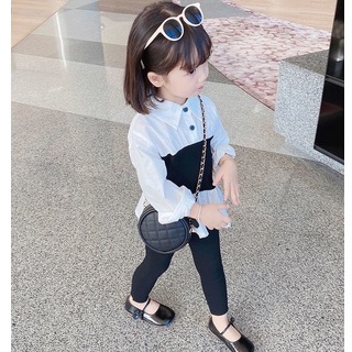 Bayi - 4 Tahun | Tzuyu - Kemeja Anak Perempuan Korean Style - Atasan Anak Perempuan - Blouse Anak Perempuan Kualitas Import ZR Vedia Putih Hitam Slim fit