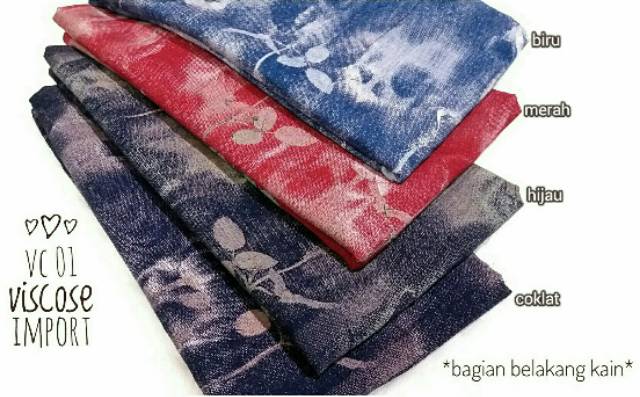 Vc 001 Kain Viscose Import Lebar 1 50 Harga Last Stock Sesuai Variasi Shopee Indonesia