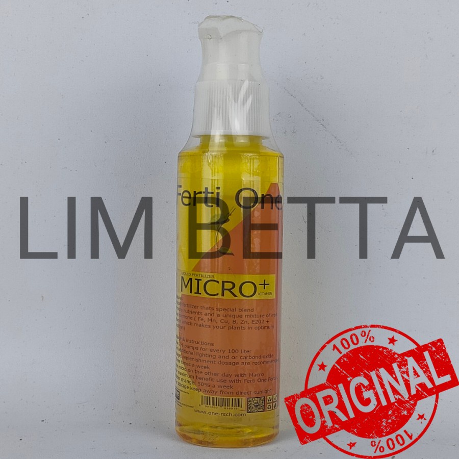 (KUNING) FERTI ONE MICRO 100 ML / PUPUK CAIR AQUARIUM AQUASCAPE
