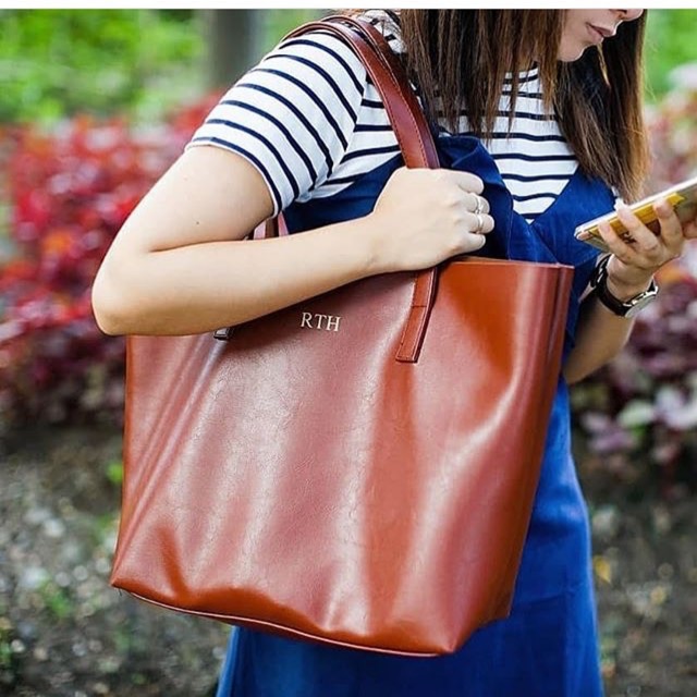 TERLARIS TOTE BAG MICHA dengan inisial tas inisial FREE POUCH