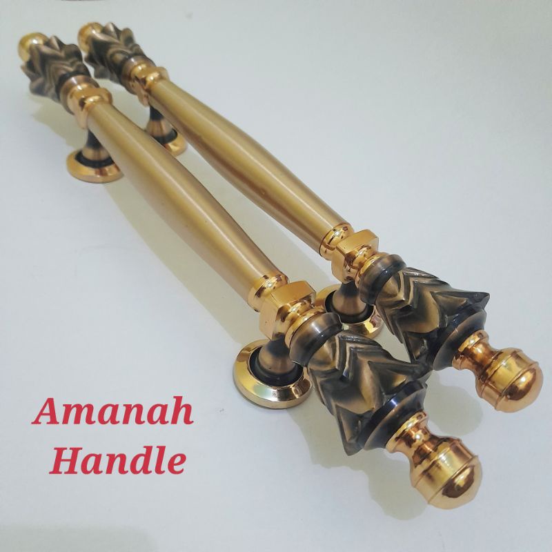 Gagang pintu rumah kuningan 4 pcs - Handle pintu Kuningan Antik 45cm