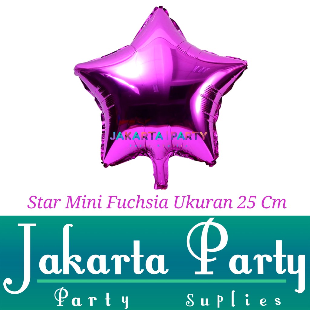 Balon Foil Star Mini Fuchsia / Balon Foil Star / Balon Bintang Mini