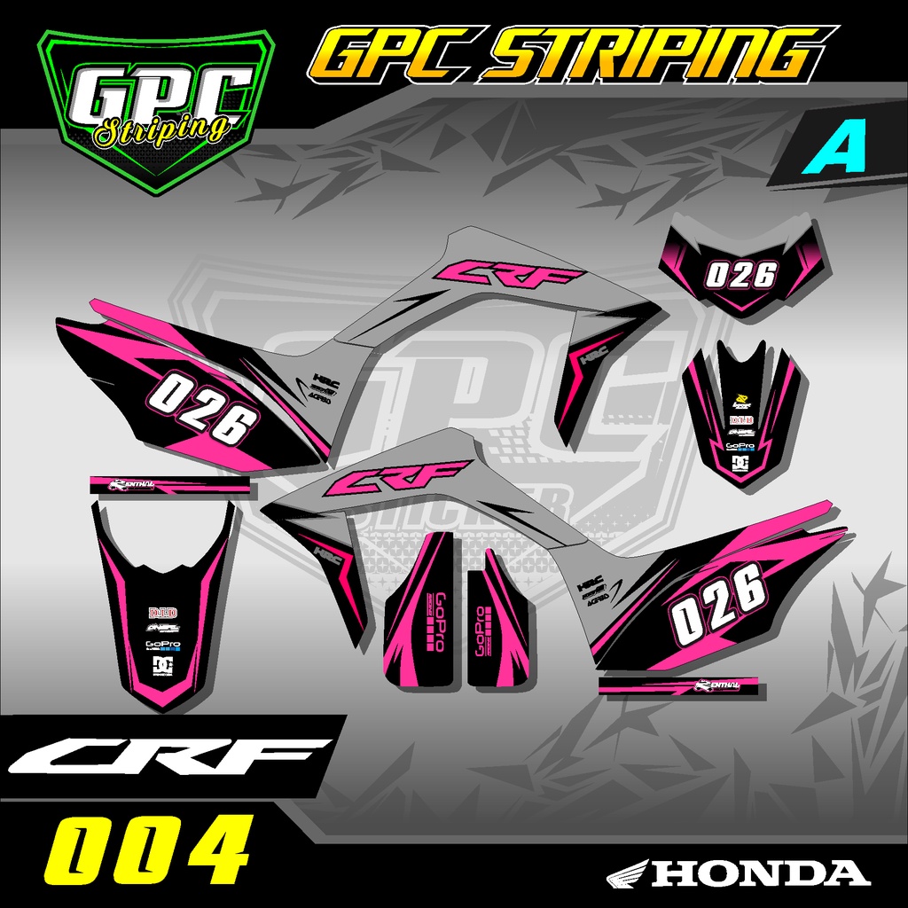 Sticker Striping Sticker CRF 150L 004-Variasi List Motor CRF Desain Minimalis GPC
