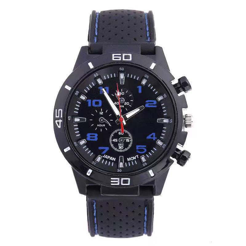 JAM TANGAN PRIA SPORT CHRONO KOREA FASHION QUARTZ MEN SILIKON ANALOG