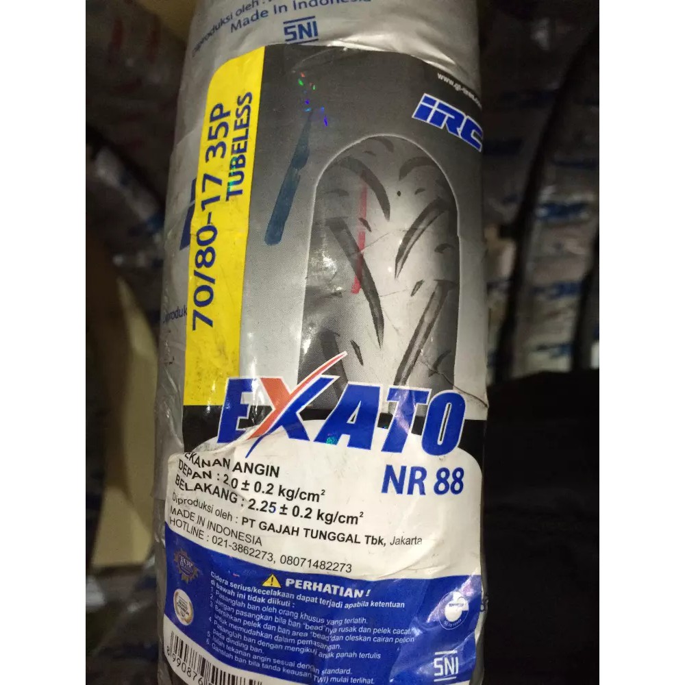 IRC 110/70-17 Exato NR88 TL