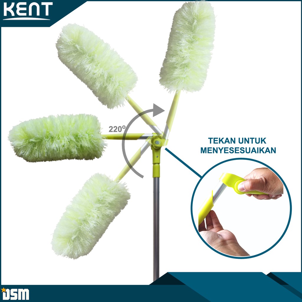 KENT / Microfiber Duster - Dapat Dipanjangkan 130cm / Kemoceng Mobil / DSM Karmob