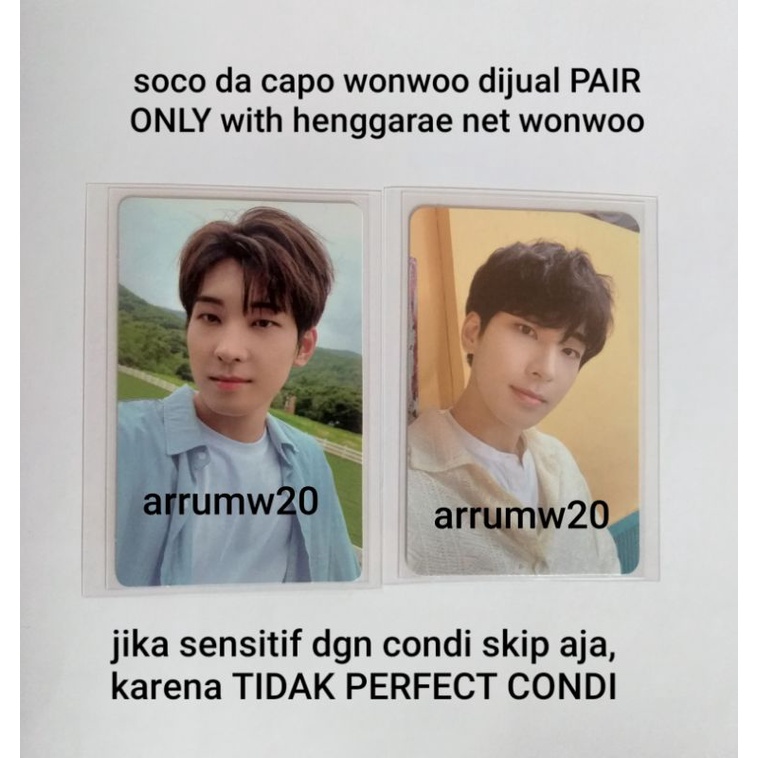 wonwoo pc | wonu photocard soco social club da capo & henggarae set svt seventeen