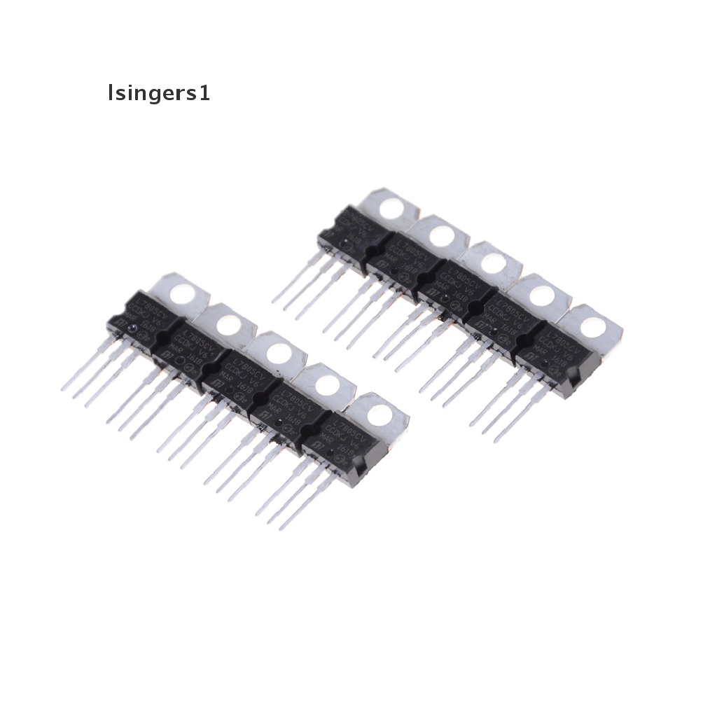 (lsingers1) 10pcs IC L7805CV L7805 TO-220 5V Regulator Voltase