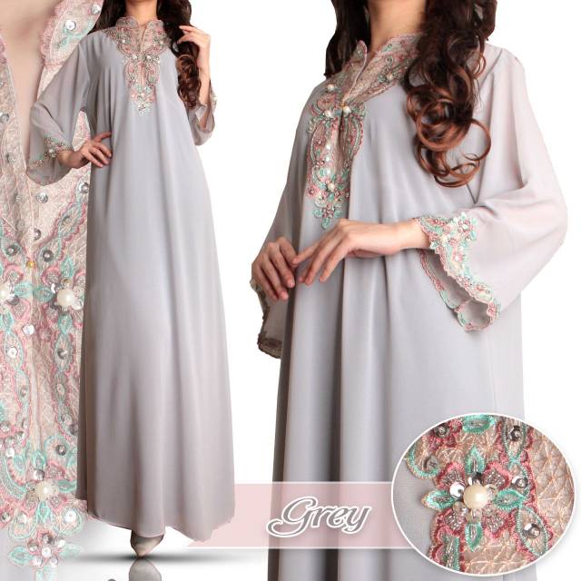 Kaftan Payet Chiffon Cerutty Termurah Ready 13 Warna