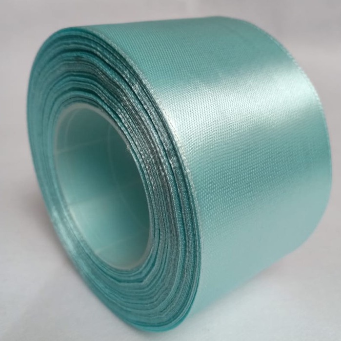 

Pita satin biru muda 1 inch 2.5 cm Per roll pita kado Premium