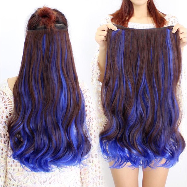 Hairclip ombre / ombre hair wavy bisa cuci catok berkualitas termurah