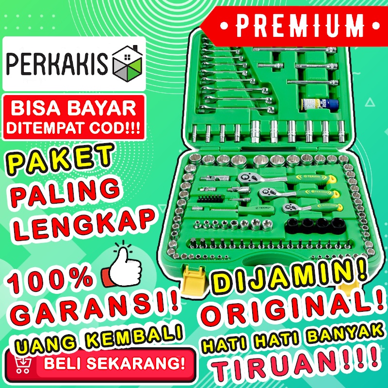 Toolkit Set Tekiro Original Tool Lengkap Perkakas Bengkel Tools Alat Box Paket 1 Kit Motor Promo Bok