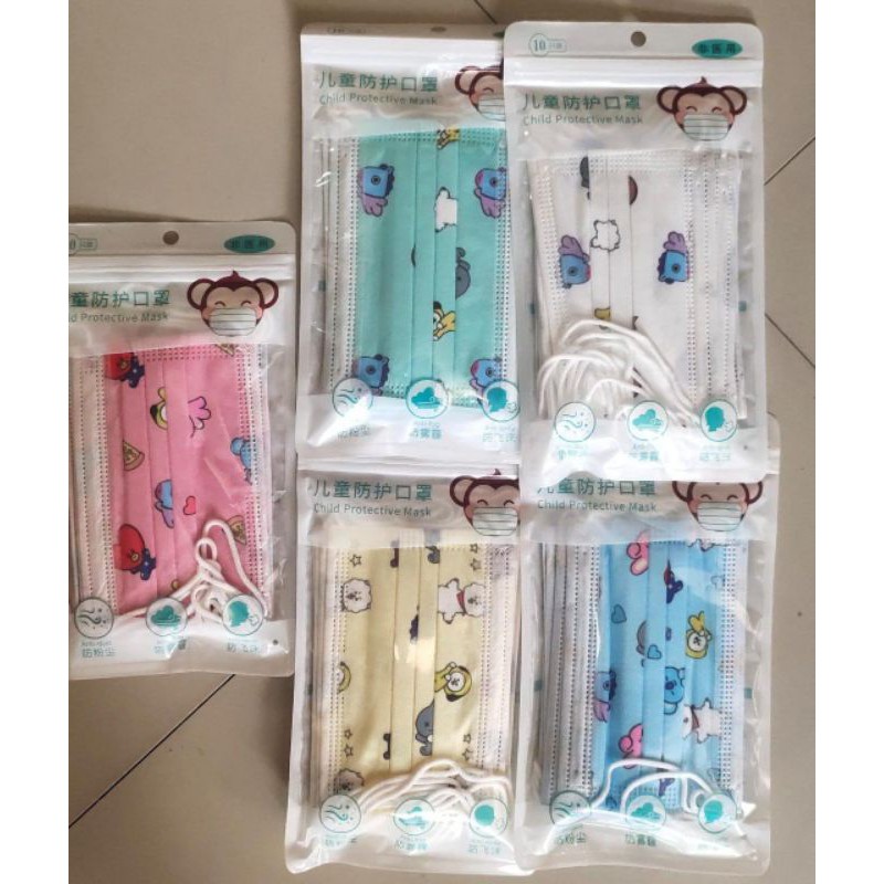 MASKER ANAK KARAKTER BTS