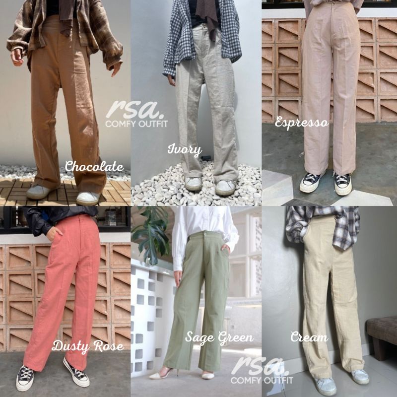 HIGHWAIST CULLOTE LINEN - HW - KULOT - PREMIUM