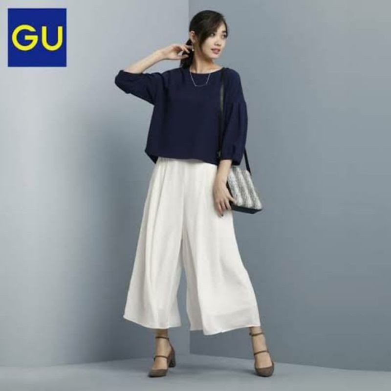 UNIQLO GU KULOT PANJANG ORIGINAL-Pallazo-Putih