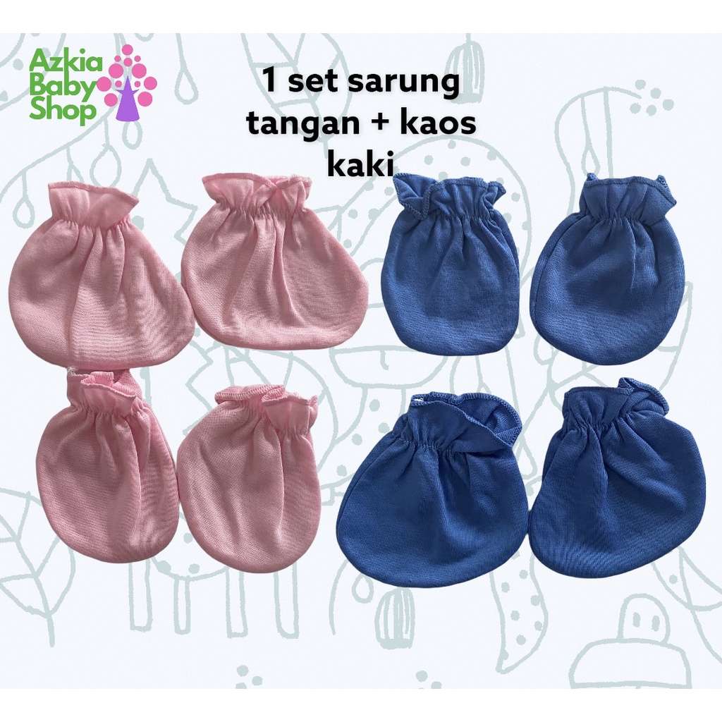 SET KAOS KAKI SARUNG TANGAN BAYI LEMBUT SNI WARNA CANTIK TUTUP TANGAN BAYI KAUS KAKI BAYI