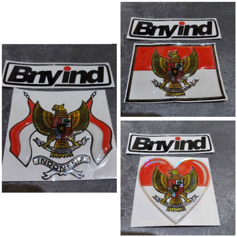 STICKER EMBLEM GARUDA INDONESIA TIMBUL 3D