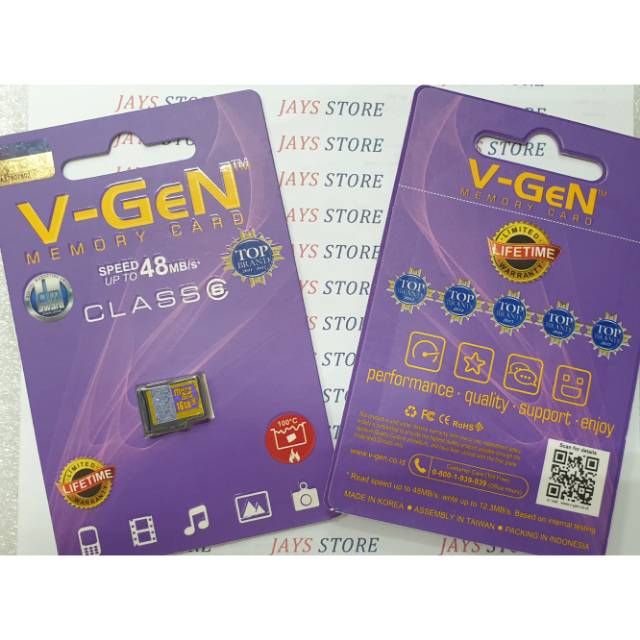 Memory Card Vgen Micro SD V-Gen 16gb class 6