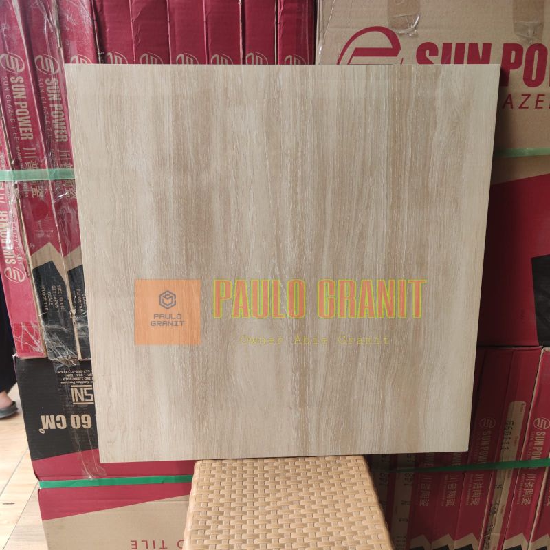 Granit motif kayu palermo brown glosy by sunpower uk 60×60